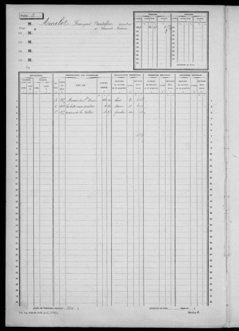 SAINT-VRAIN. - Matrice des propriétés non bâties : folios 1 à 470 [cadastre rénové en 1941]. 