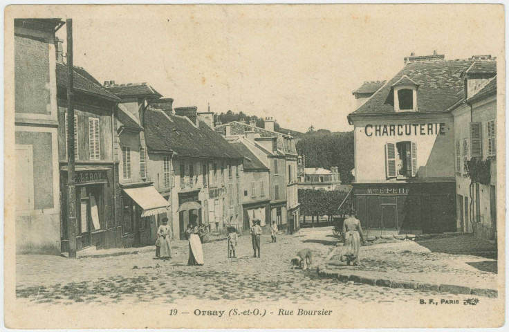 ORSAY. - Rue boursier. Edition BF, 1913, 1 timbre à 5 centimes. 