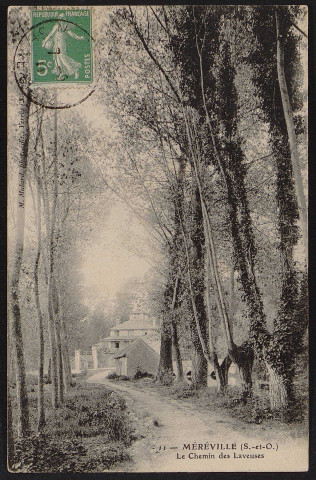 MEREVILLE.- Le chemin des laveuses (6 septembre 1911).