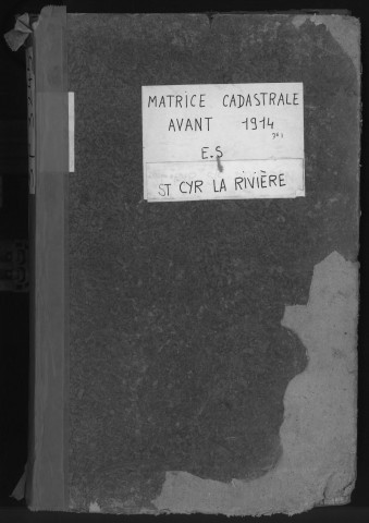SAINT-CYR-LA-RIVIERE. - Etat de sections [cadastre rénové en 1954]. 