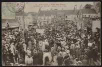 Arpajon.- Fête des fleurs Bataille de fleurs, place de la fête (1906). 