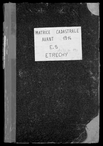 ETRECHY. - Etat de sections [cadastre rénové en 1960]. 