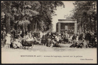 MONTGERON.- Avenue de Lagrange : concert sur la pelouse [1925-1930].