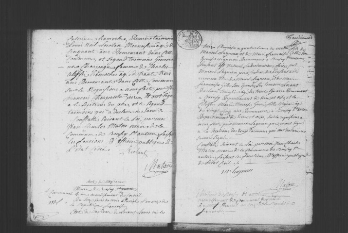 BOUSSY-SAINT-ANTOINE. Naissances, mariages, décès : registre d'état civil (1802-1814). 