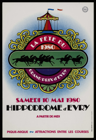 EVRY.- La fête du Grand prix d'Evry, Hippodrome d'Evry, 10 mai 1980. 