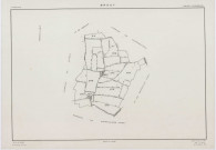 BROUY, plans minutes de conservation : tableau d'assemblage,1951, Ech. 1/10000 ; plans des sections A, B, C, D, E, F, G, H, 1951, Ech. 1/2000, section ZA, 1961, Ech. 1/2000. Polyester. N et B. Dim. 105 x 80 cm [10 plans]. 