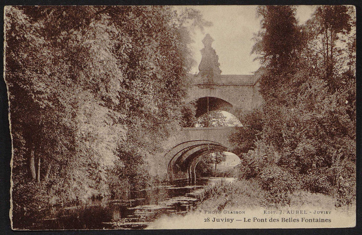 JUVISY-SUR-ORGE.- Le pont des Belles Fontaines (1923).