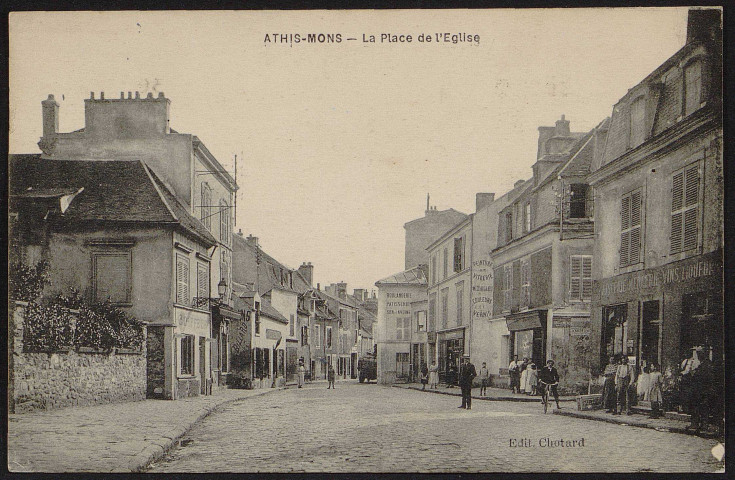 Athis-Mons.- La place de l'église [1924]. 
