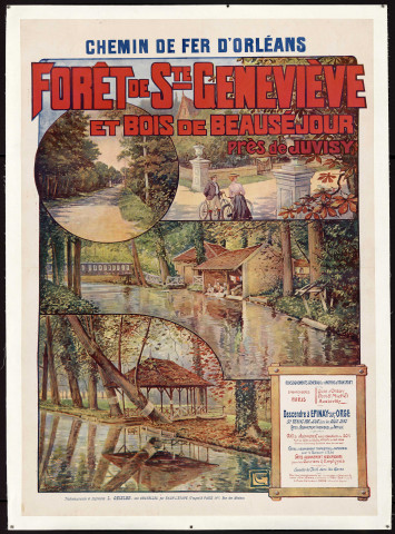 SAINTE-GENEVIEVE-DES-BOIS. - Forêt de Sainte-Geneviève et bois de Beauséjour [entoilé] (1900). 