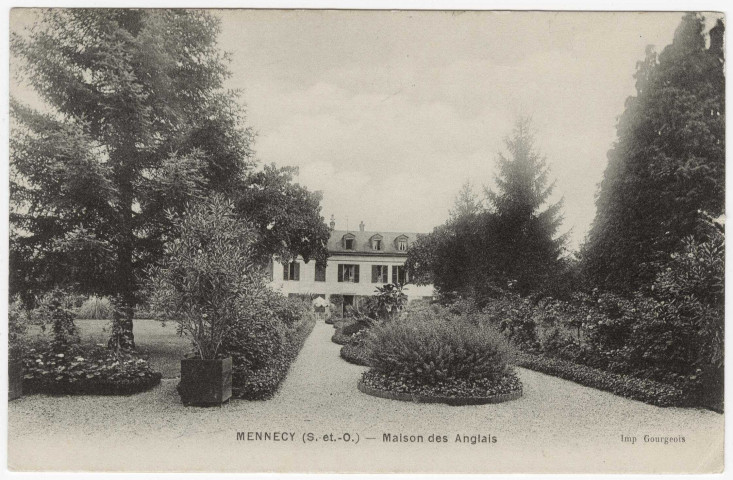 MENNECY. - Maison des anglais [Editeur Gourgeois, 1910, timbre à 10 centimes, 3B166/3]. 