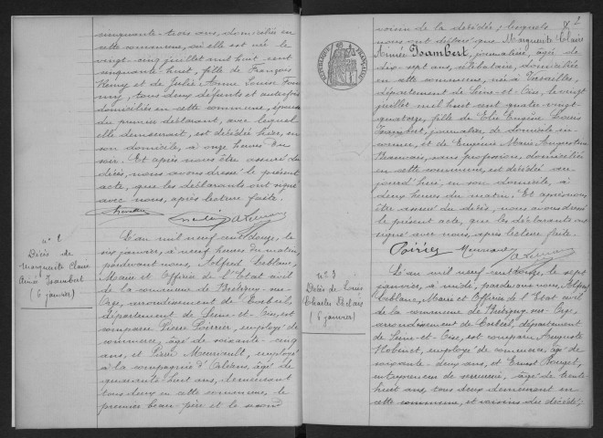 BRETIGNY-SUR-ORGE.- Naissances, mariages, décès : registre d'état civil (1912). 