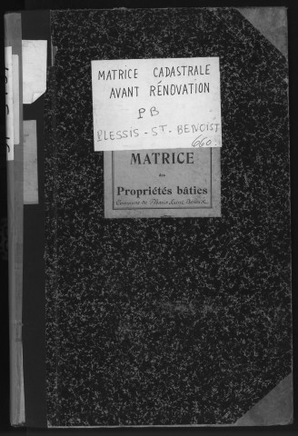 PLESSIS-SAINT-BENOIT (LE). - Matrice des propriétés bâties [cadastre rénové en 1932]. 