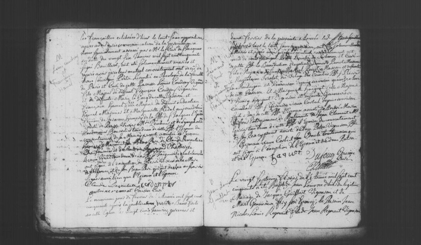 CORBEIL. Paroisse Saint-Léonard, rive droite, faubourg, annexe de Saint-Pierre-du-Perray : Baptêmes, mariages, sépultures : registre paroissial (1750-1761). 