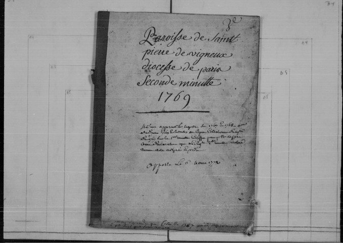VIGNEUX-SUR-SEINE. Paroisse Saint-Pierre : Baptêmes, mariages, sépultures : registre paroissial (1765-1780). 