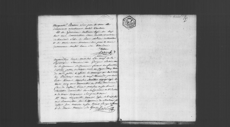 CHEVANNES. Naissances, mariages, décès : registre d'état civil (an IX-1810). [Nota bene : publications de mariages (an IX-an X)]. 