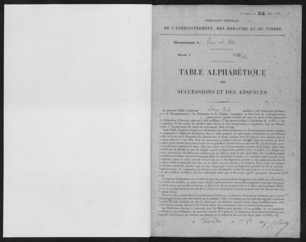 MILLY-LA-FORET, bureau de l'enregistrement. - Tables des successions. - Vol. 12 : juillet 1898 - avril 1914. 