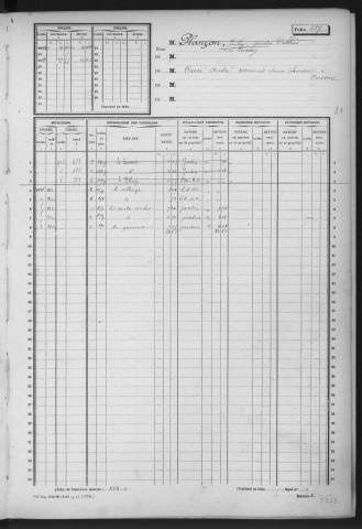 PUSSAY. - Matrice des propriétés non bâties : folios 485 à la fin [cadastre rénové en 1952]. 