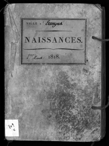 ETAMPES. Naissances : registre d'état civil (1818). 