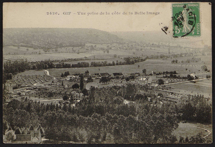 GIF-SUR-YVETTE.- Vue prise de la côte de la Belle image (29 janvier 1913). 