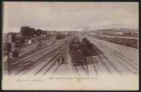 Brétigny-sur-Orge.- Vue du pont de fer : gare de triage (16 janvier 1916). 