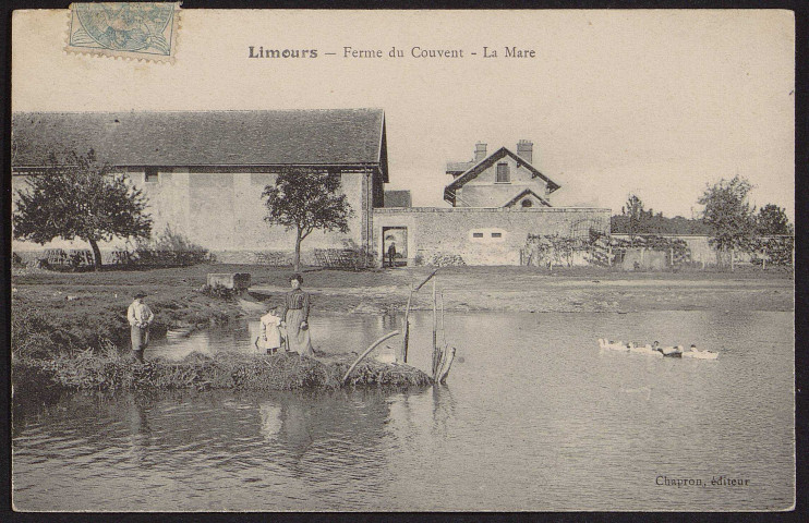 LIMOURS.- Ferme du Couvent : la mare (29 octobre 1906). 
