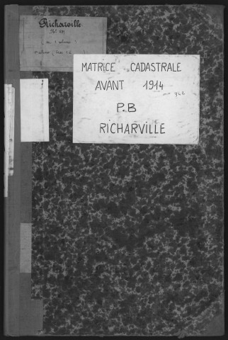 RICHARVILLE. - Matrice des propriétés bâties [cadastre rénové en 1932]. 