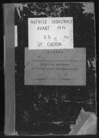 SAINT-CHERON. - Tableau récapitulatif par nature de propriétés [cadastre rénové en 1951]. 