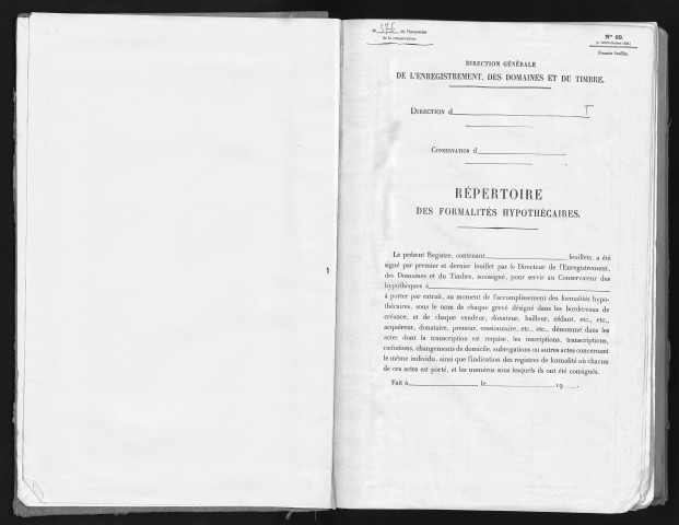 Conservation des hypothèques de CORBEIL. - Répertoire des formalités hypothécaires, volume n° 576 : A-Z (registre ouvert vers 1930). 