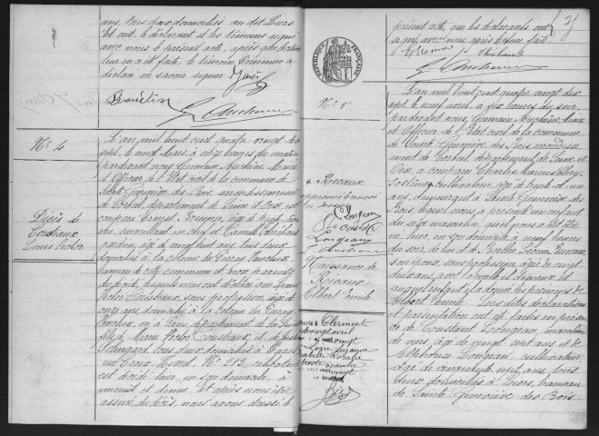 SAINTE-GENEVIEVE-DES-BOIS.- Naissances, mariages, décès : registre d'état civil (1897-1904). 