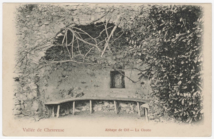 GIF-SUR-YVETTE. - Abbaye de Gif - La grotte. Edition Trianon, 1904, timbre à 5 centimes. 