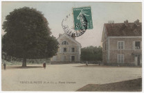 VERT-LE-PETIT. - Poudrerie militaire du Bouchet, place d'Armes [timbre à 5 centimes, coloriée]. 