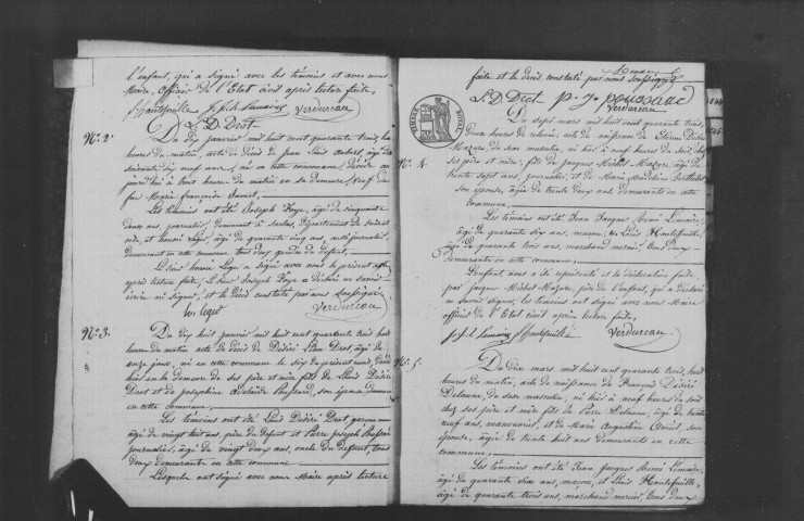 CHALOU-MOULINEUX. Chalou-la-Reine : Naissances, mariages, décès : registre d'état civil (1843-1860). 