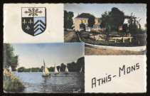 ATHIS-MONS. - La poste et régates sur la Seine. Edition Raymon, 1960, couleur. 