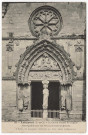 LONGPONT-SUR-ORGE. - Basilique. Le grand portail de l'église. Editeur Desgouillon, 1923, 2 timbres à 10 centimes. 