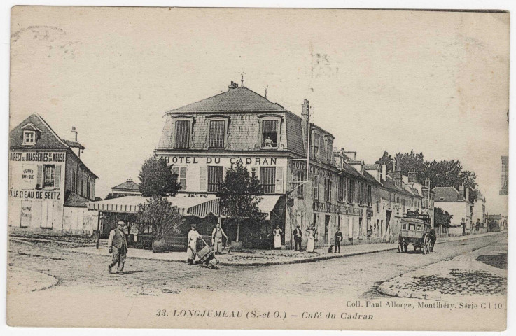 LONGJUMEAU. - Café du cadran. Edition Seine-et-Oise artistique et pittoresque, collection Paul Allorge. 