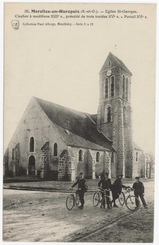 MAROLLES-EN-HUREPOIX. - Eglise St-Georges. (Edition Seine-et-Oise artistique et pittoresque, collection Paul Allorge.) 