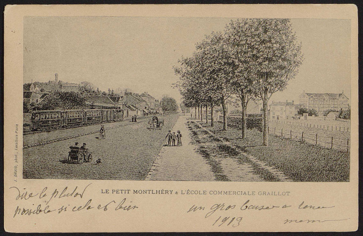 Montlhéry.- Le Petit Montlhéry : L'école commerciale Graillot (13 juin 1903). 