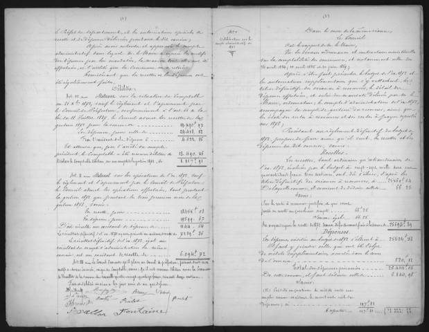 BREUILLET.- Administration de la commune.- Registres des délibérations du conseil municipal (18 mai 1873-4 mars 1894). 
