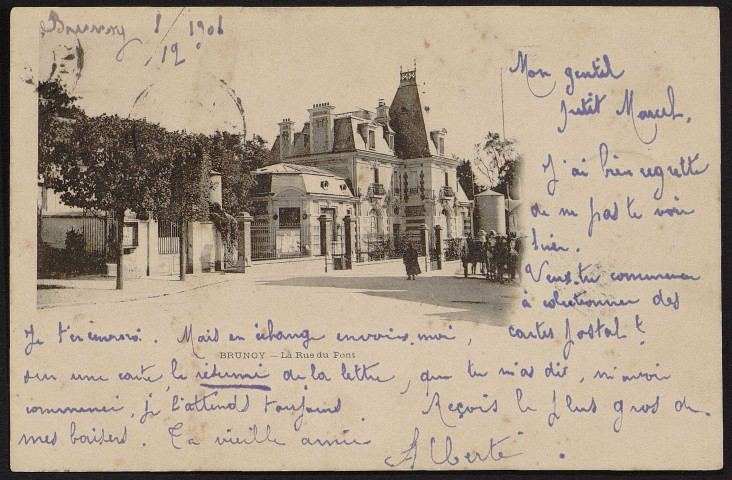 Brunoy.- La rue du pont (2 décembre 1901). 