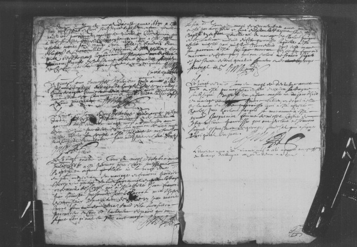 CHALOU-MOULINEUX. Paroisse Saint-Aignan de Chalou-la-Reine : Baptêmes, mariages, sépultures : registre paroissial (1668-1750). [Lacunes : B.M.S. (1671-1695). Nota bene : 1730 après 1731]. 