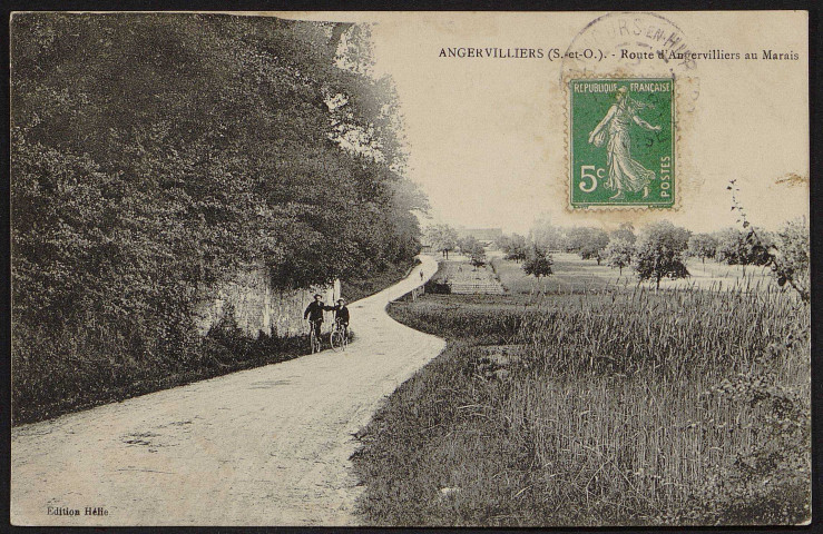 Angervilliers.- Route d'Angervilliers au Marais [1904-1920]. 