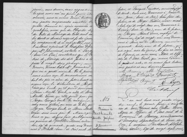 BOURAY-SUR-JUINE.- Naissances, mariages, décès : registre d'état civil (1899-1905). 