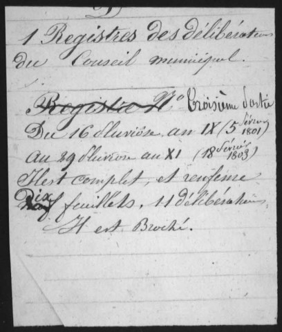 AUTHON-LA-PLAINE. - Administration de la commune - Registre des délibérations du conseil général de la commune d'AUTHON (8 septembre 1791 - 12 mai 1829). 