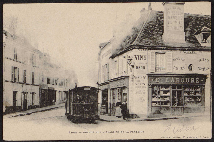 Linas.- Grande rue : Quartier de la Fontaine [1900-1903]. 