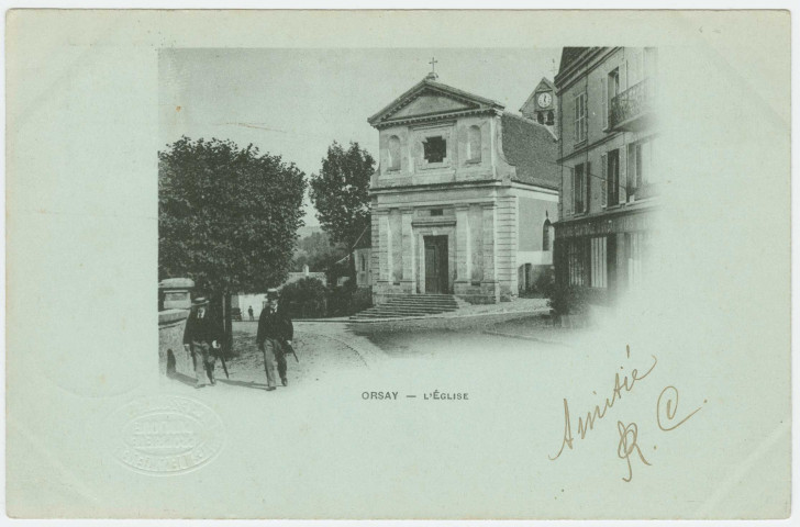 ORSAY. - L'église .Edition Bréger, 1902, 1 timbre à 5c. 