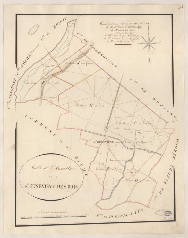 SAINTE-GENEVIEVE-DES-BOIS. - Plan d'assemblage. 