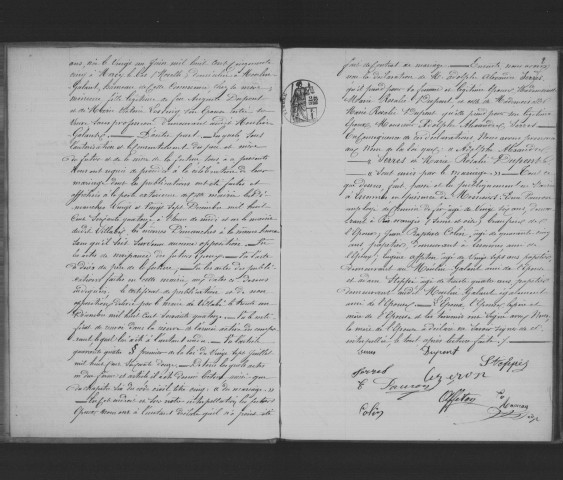 ESSONNES. Mariages : registre d'état civil (1875). 