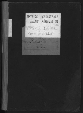 RICHARVILLE. - Matrice des propriétés non bâties [cadastre rénové en 1932]. 