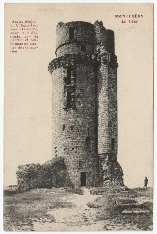 MONTLHERY. - La tour [1907, timbre à 5 centimes]. 