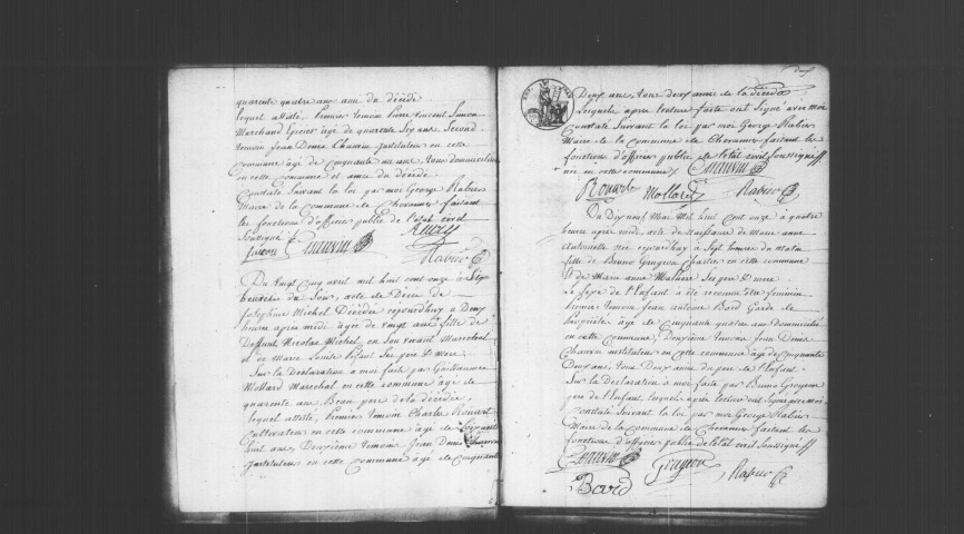 CHEVANNES. Naissances, mariages, décès : registre d'état civil (1811-1824). 